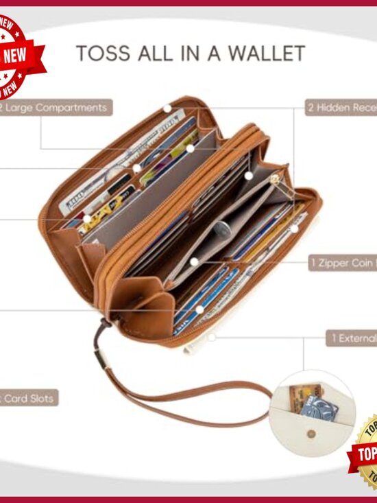 Small Backpack Purse with RFID Wallet, Large Capacity Wristlet for Women main image 6